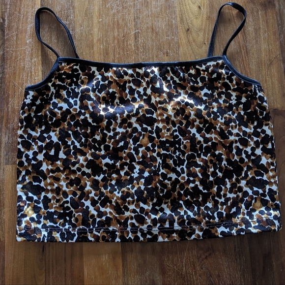american apparel crop disco animal print large - Picture 1 of 1